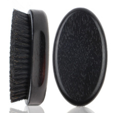 FQ marque bois de hêtre hommes en bois logo personnalisé brosse à barbe noire